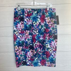 Guess Floral Scuba Pencil Skirt XL NWT